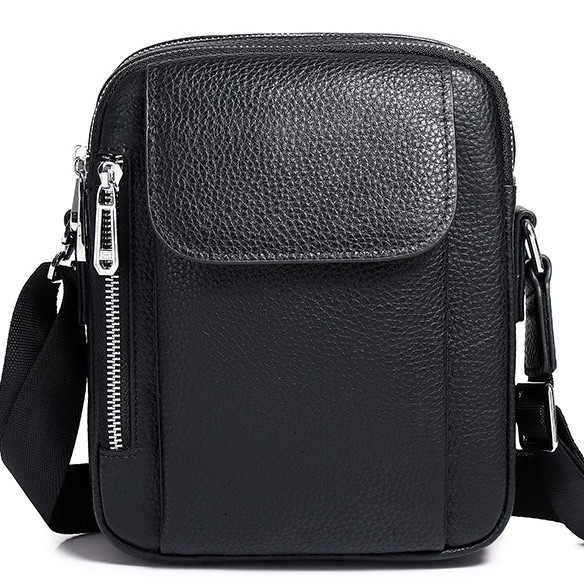 Мужская кожаная сумка-барсетка 19х24х7.5, сумочка планшет через плечо черная Bexhill BX-09164 Каменское - изображение 2