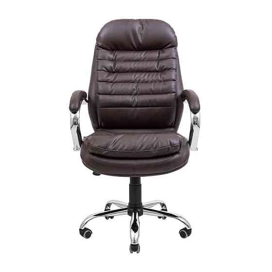 Офісне крісло керівника Richman Valencia Kanzas Хром M2 Anyfix Шоколад Київ