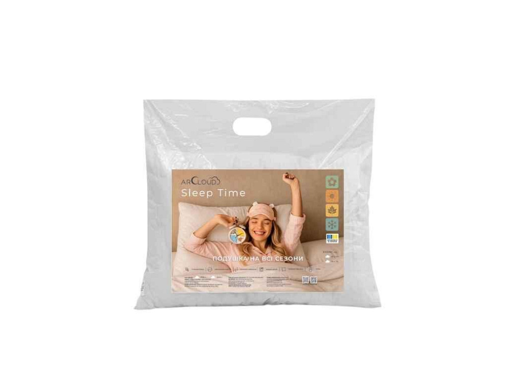Подушка 50х70 SLEEP TIME микрофибра Plain White ТМ ARCLOUD Киев - изображение 1