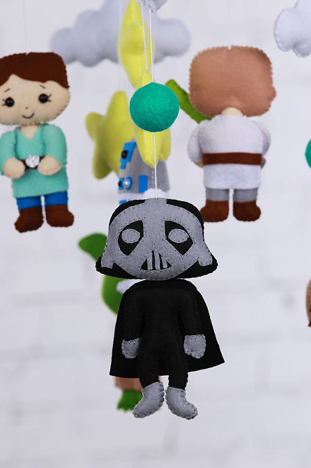 Дитячий мобіль на ліжечко для немовлят WooolyWool «Зоряні війни» Київ - фото 2