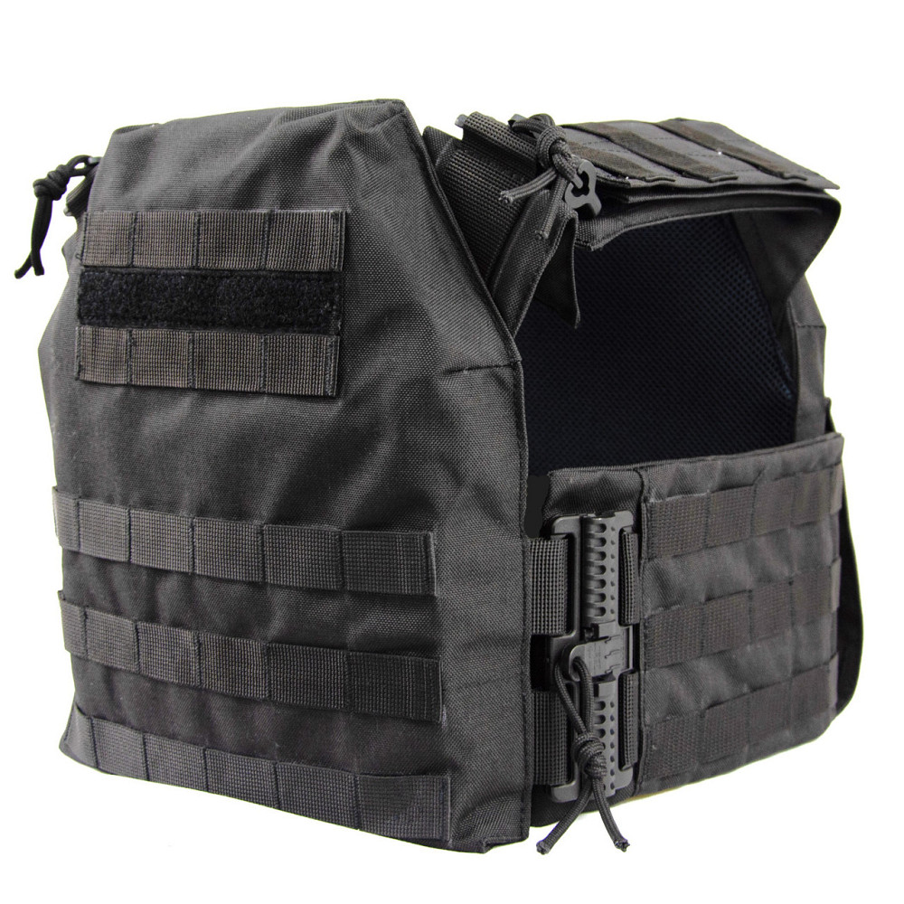 Плитоноска Чорна Cordura 1000 D зі швидким скиданням Запоріжжя - фото 1