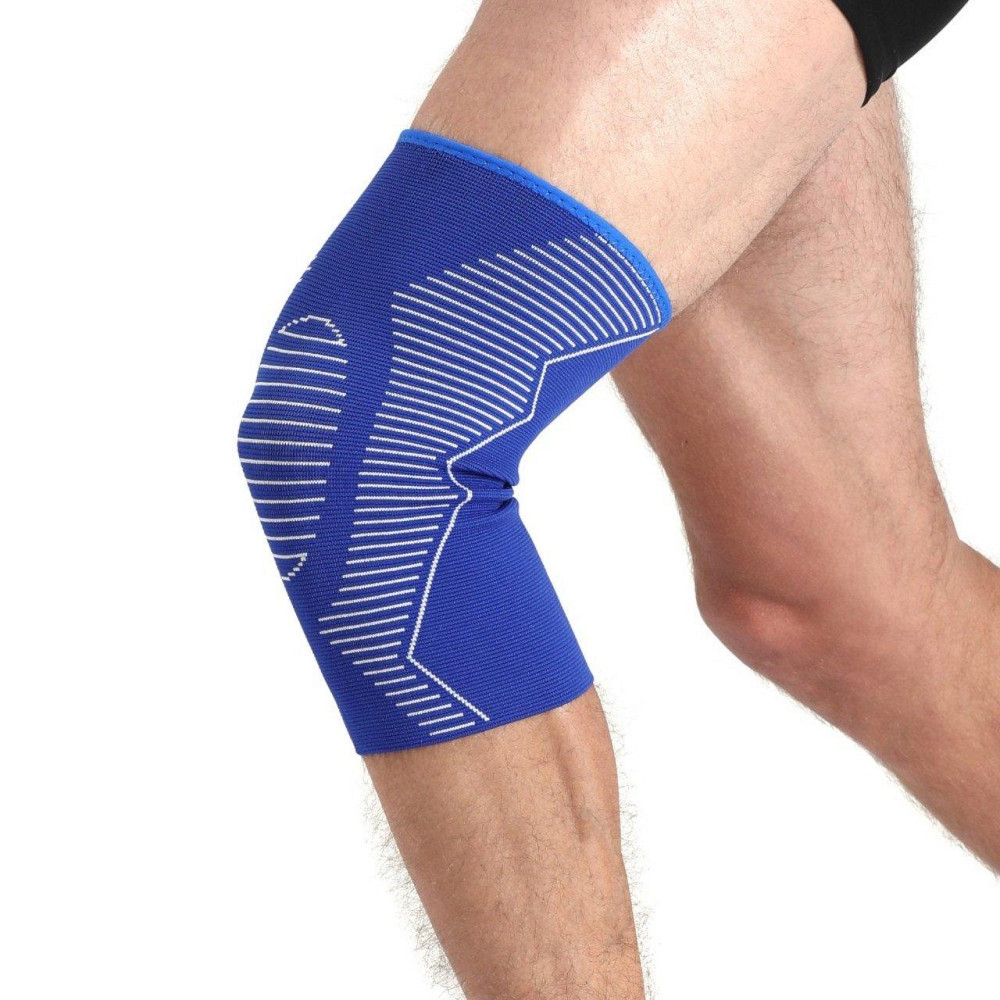 Бандаж коліна синій розмір S-M, L-XL ST-7028 Вишневе - фото 1