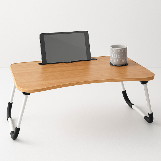 DYXON Transformix MA-233 | Складаний столик для ноутбука, сніданків і планшета з підсклянником, легкий, міцний, компактний | Колір Львів