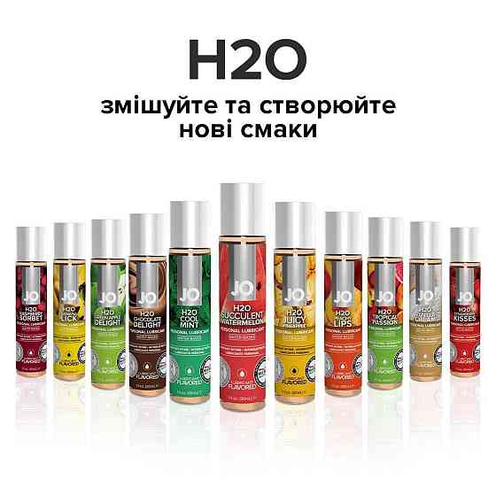 Змазка на водній основі JO H2O — Watermelon (30 мл) без цукру, рослинний гліцерин Sex Aura Київ