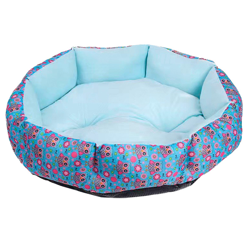 Лежак для котов собак круглый SY-2022-1208-97 Blue Owl M (50*18 см) Киев - изображение 1