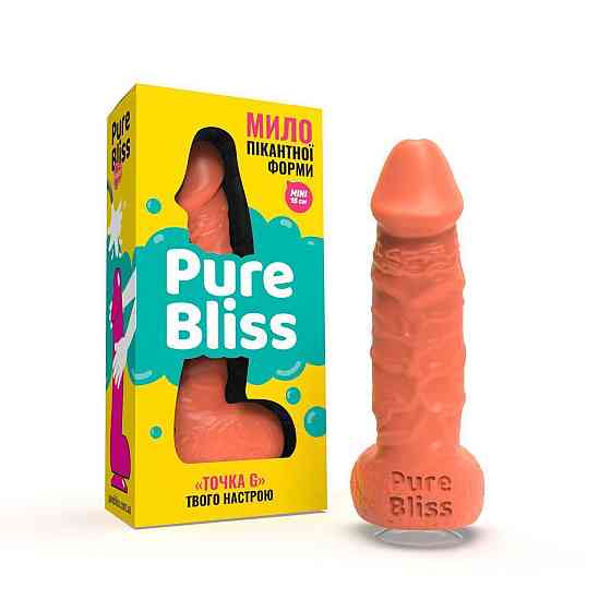 Крафтовое мыло-член с присоской Pure Bliss MINI Coral, натуральное Sex Aura Киев