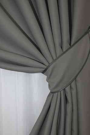 Комплект готових штор VR-Textil Блекаут Midnight № 1228ш Сірий 150х290 см 2 шт (33-0064) Київ