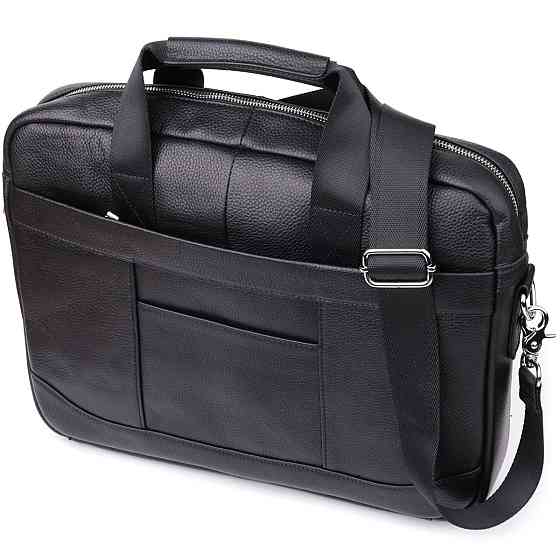 Деловой портфель для мужчин из натуральной кожи Vintage 23039 Черный Киев