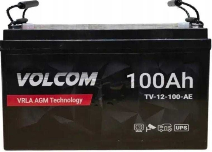 Акумулятор гелевий, VOLCOM ,12V 100Ah AGM, акумулятор до ДБЖ ИБП. Харків - фото 1