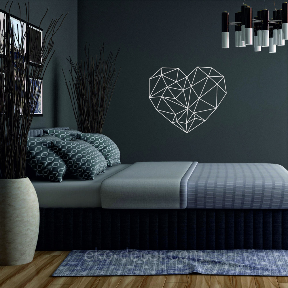 Декоративное настенное Панно «Сердце» Декор на стену 70*60 см, Белый Киев - изображение 3