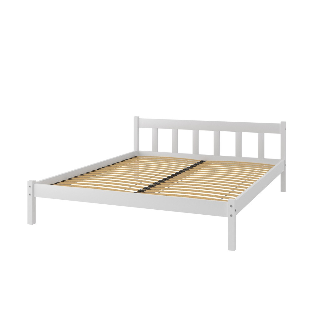 Односпальная деревянная кровать Mebigrand MG02 Белый RAL 9003 160х200 см (MBG-21881) Днепр - изображение 2