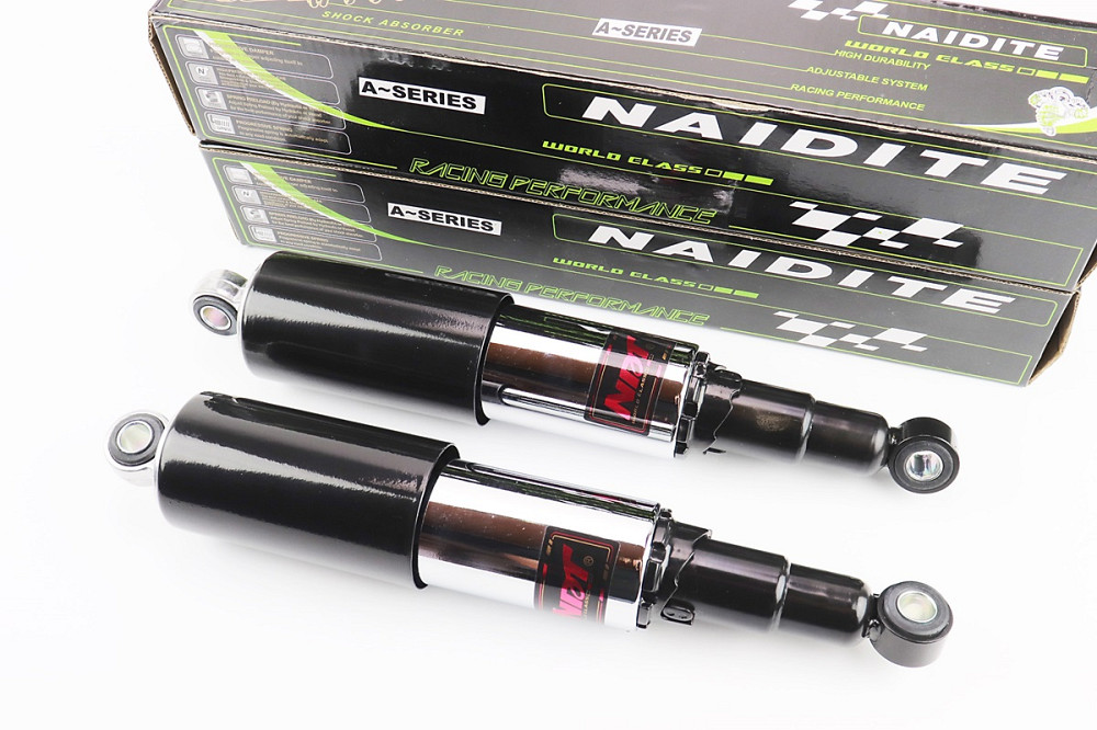 Амортизатор задній 320mm * d60mm (втулка 12mm / втулка 12mm) закритий регулир., чорний к-кт 2шт Киев - изображение 1