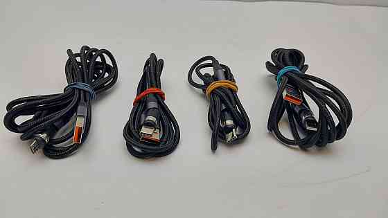 Набір магнітних зарядних кабелів Drtopey Type - C, Micro USB, Lightning 4шт (Б клас) Луцк