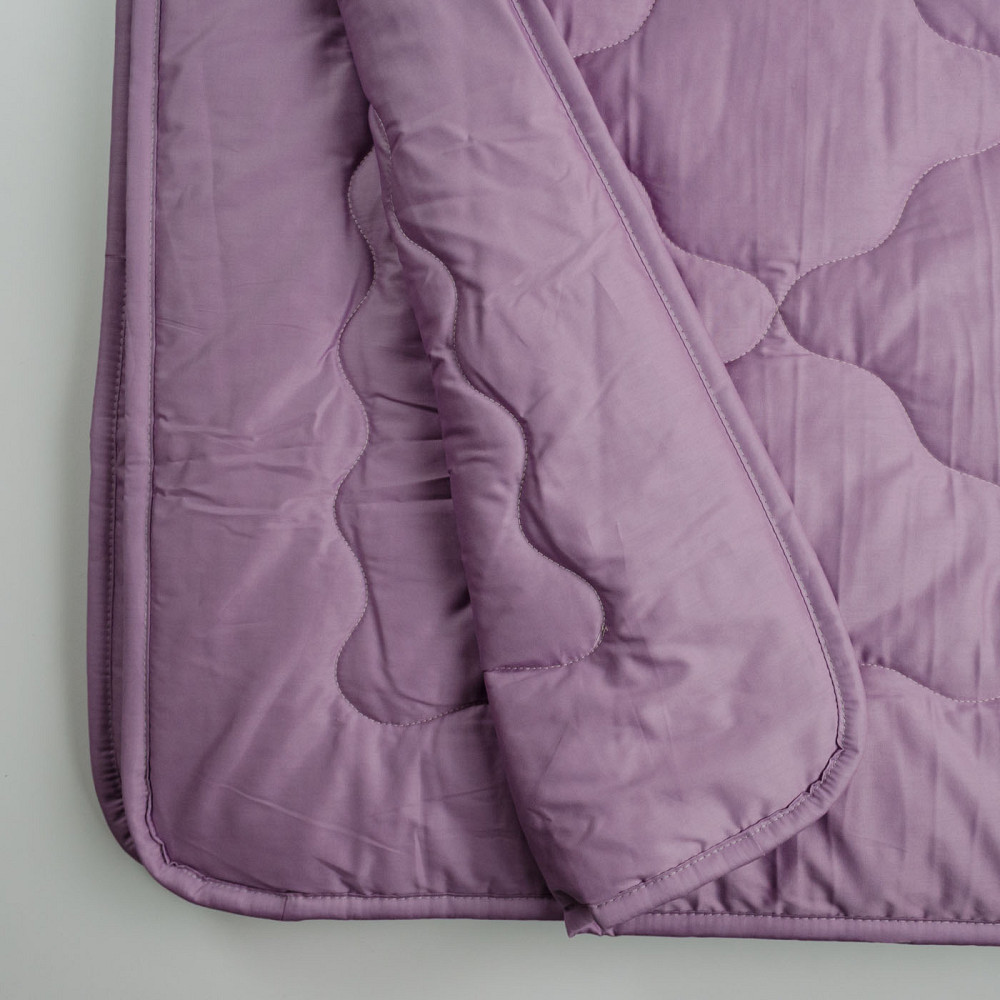 Ковдра конопляна літня Сатин Пильна троянда YouStar двоспальна 170х210 см (Фіолетовий) Суми - фото 7