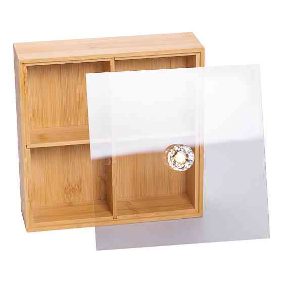 Деревянная менажница с крышкой на 4 секции 22x22 см Киев