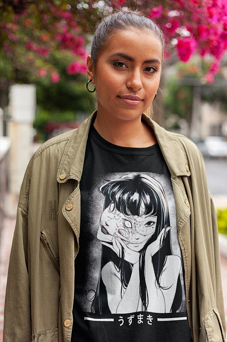 Футболка чоловіча з аніме принтом Томіе Джунджі Іто Аніме оверсайз (S/M/L) Чорний AnimeJ0017 Дніпро - фото 2