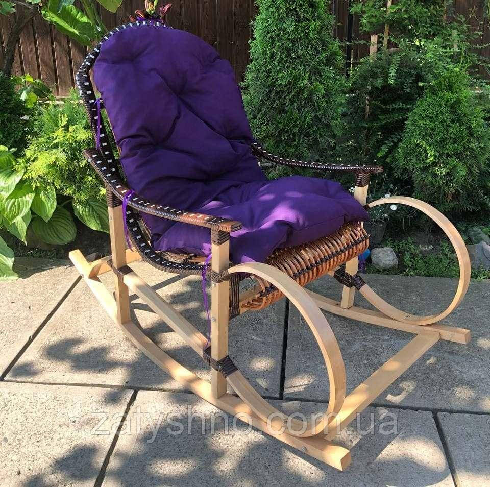 Кресло качалка ротанг с подушкой Киев - изображение 2