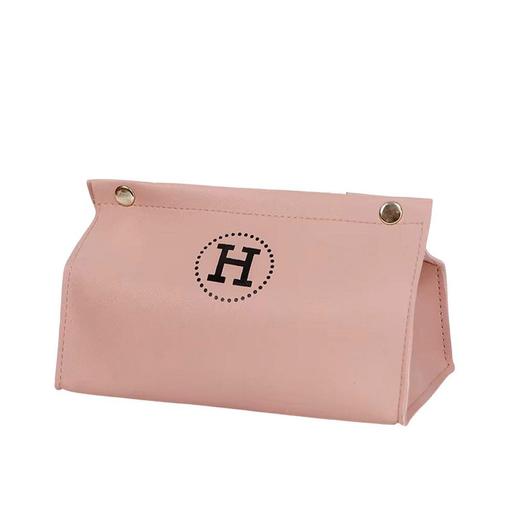 Салфетница из эко кожи 20×7.5×11.5 см для салфеток на кнопках Розовый HP-3-213P Киев - изображение 1