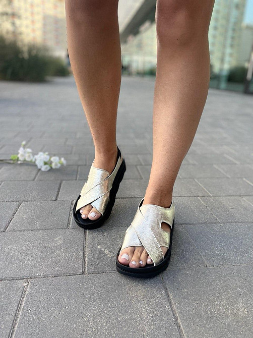 Abbi Босоніжки жіночі ABBI C110-06 золото (літо, шкіра натуральна) (3831) лише 38р. Коломыя - изображение 5