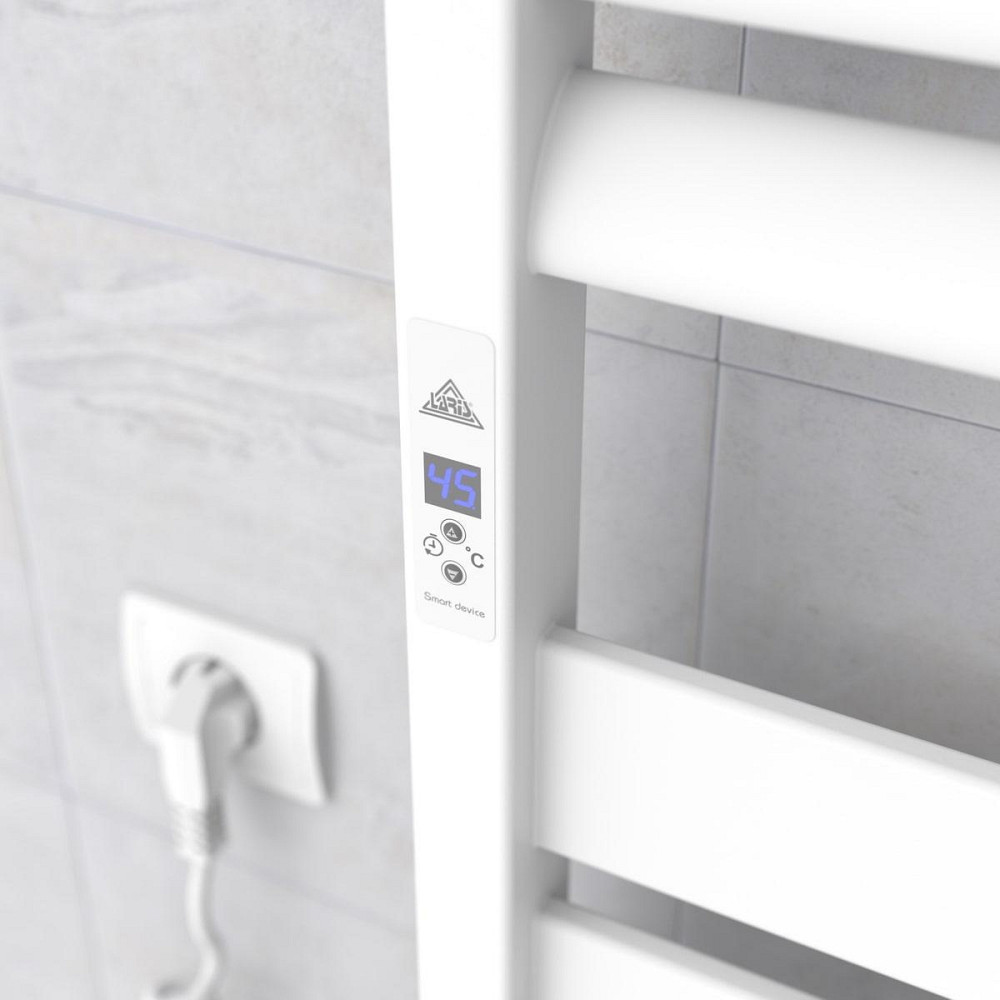 Електричний полотенцесушитель Laris Зебра Лавина ЧК10 500Х900 Е білий Київ - фото 5