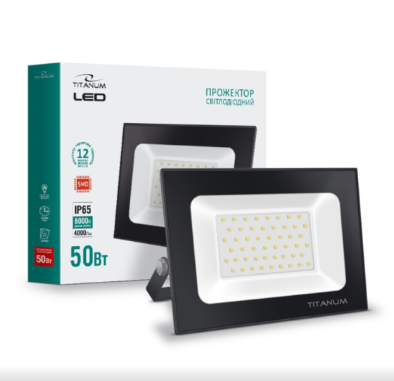 LED Прожектор 50W 6000К 220V TLF506 Titanum Житомир