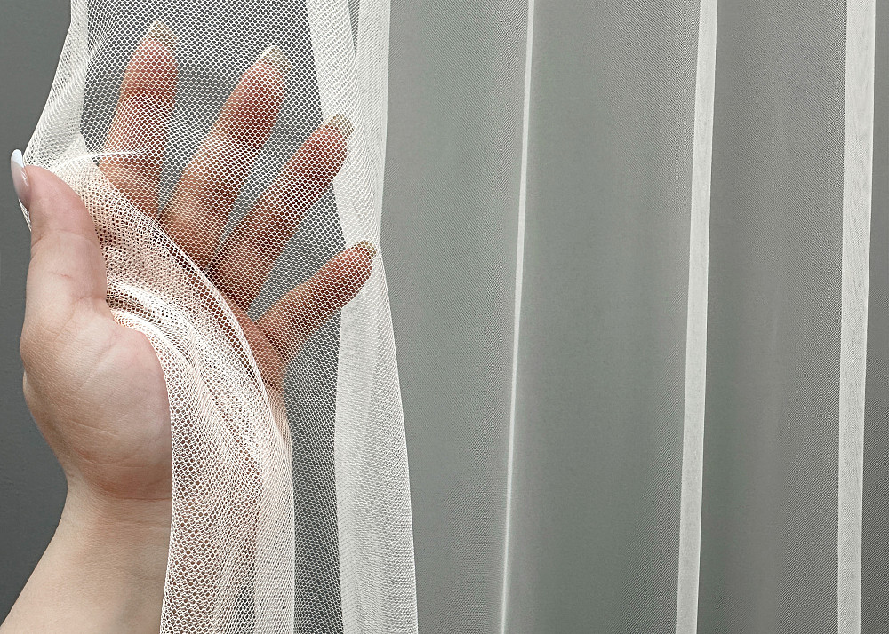 Тюль VR-Textil 1698т Грек-сетка с вышивкой Молочный с розовым 300х270 см (42-0718) Киев - изображение 5