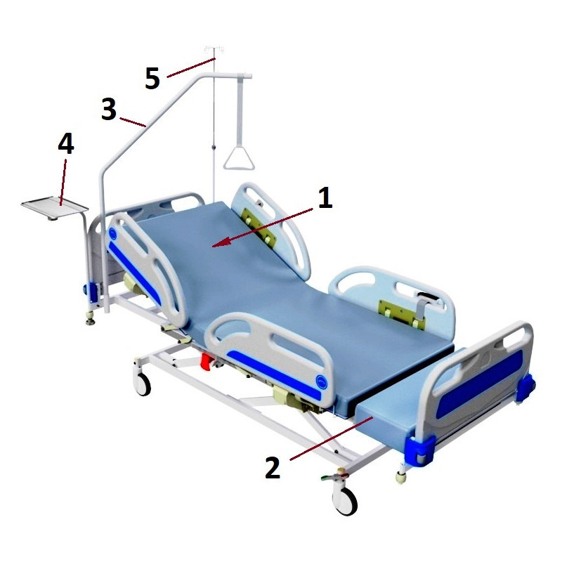 Багатофункціональне лікарняне ліжко ALF-4 (для відділень реанімації та інтенсивної терапії) Дніпро - фото 2