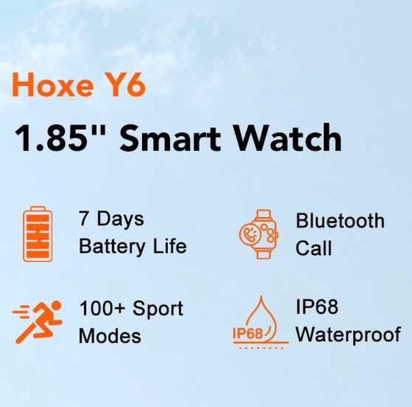 СМАРТ - Часы: Hoxe Y6 Greame White. Киев - изображение 3