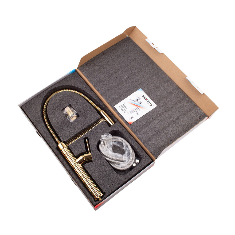 Кухонный смеситель Mixxus Premium Spark 017 GOLD MI6972 Харьков - изображение 5