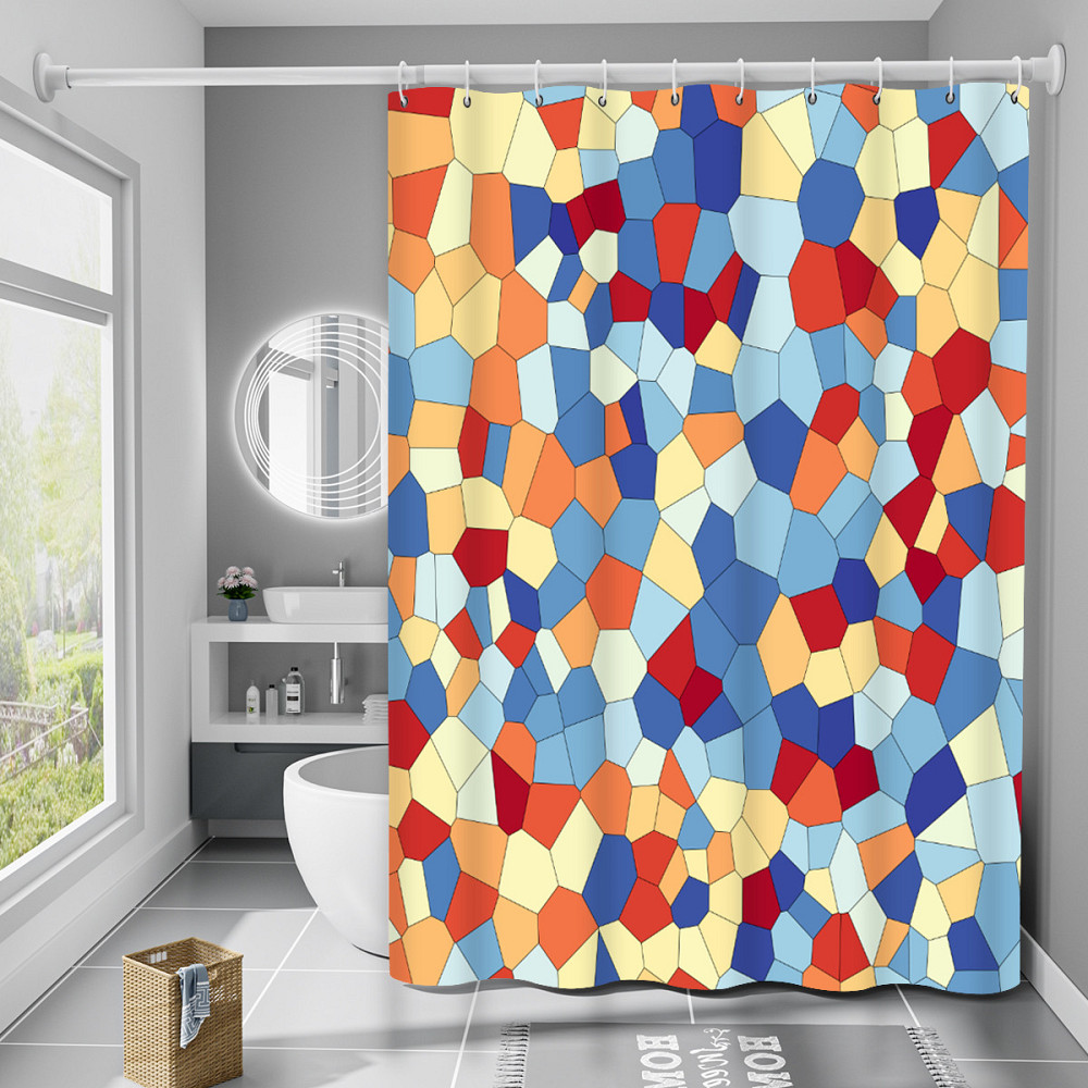 Шторка для ванны из полиэстера водонепроницаемая Bathlux 180x180 см с кольцами, занавеска для ванной комнаты Каменец-Подольский - изображение 2