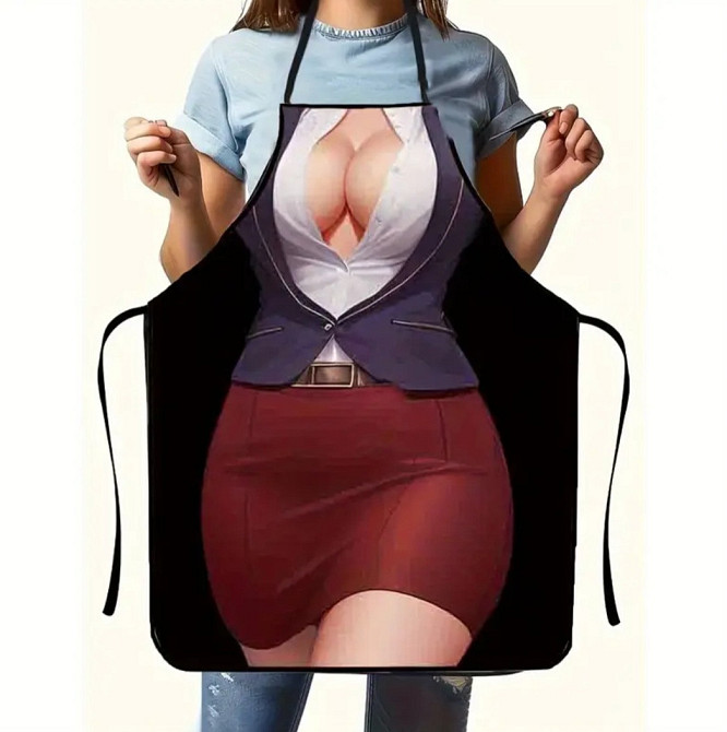 Фартух прикольний дівчина в костюмі 80 на 60 см різнобарвний Київ - фото 3