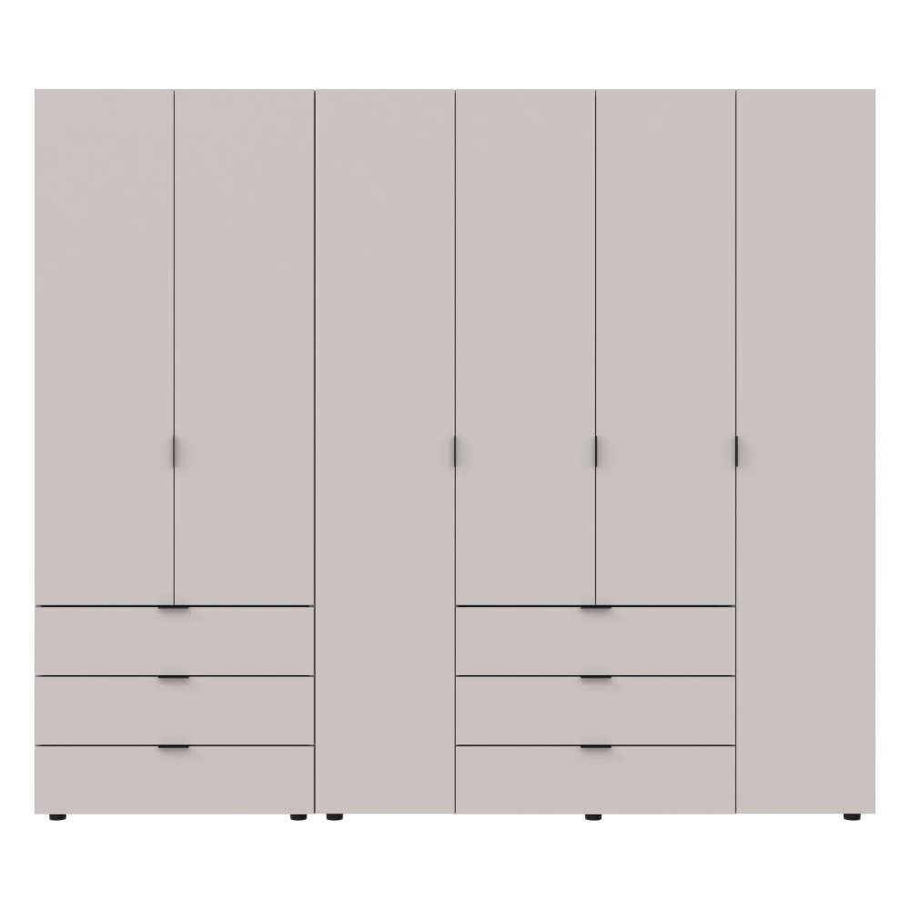 Комплект шаф для одягу Doros Гелар (2 шт.) 232,5х49,5х203,4 см Кашемір (DRS-011240) Львів - фото 1