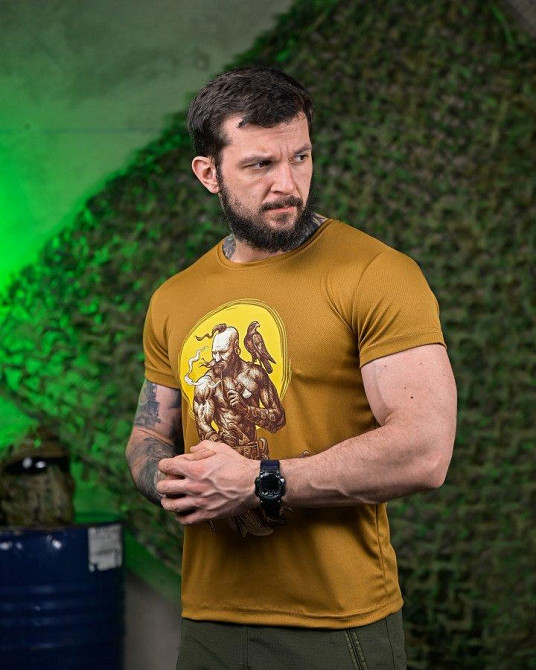 Тактическая потоотводящая футболка  Козак койот ПП7612 Одесса - изображение 6