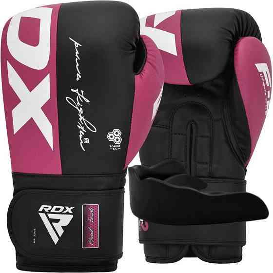 Боксерские перчатки RDX REX F4 PINK/BLACK-10 унций (капа в комплекте) Киев