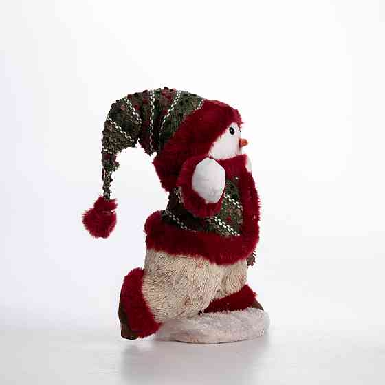 Yiwu Новорічна фігурка Сніговик з шишкою 19×17×40 (см) CR-4-16 Коломыя