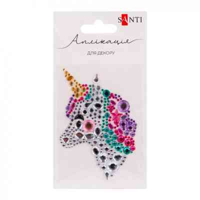 Набор для творчества Santi Єдиноріг аплікація зі страз самоклеючих 7х9 см (743025) Винница