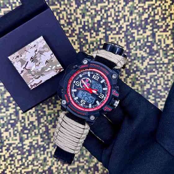 Patriot 012BKRDSU ЗСУ Чорні з червоним Паракордовий ремінець Khaki + Коробка SBR Київ