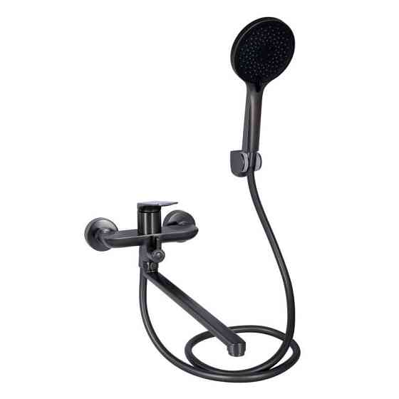 Смеситель для ванны Qtap Vlasta New c душевым гарнитуром QTVLA260GMB45645 графит Киев