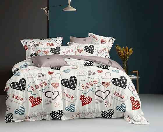 Ecotton Комплект постільної білизни Ecotton двоспальний Сімейний 150х215 см Серце біле (23250) Киев