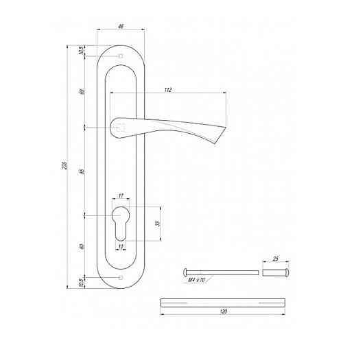 Ручка на планці Avers HP-85.1823-CR UА Харків