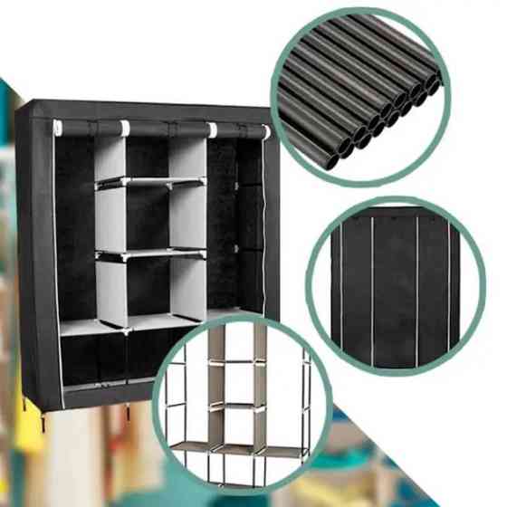 Удобный шкаф для вещей WARDROBE 175 х 130 х 45 см, Мягкий шкаф органайзер для вещей CV-78 Львов