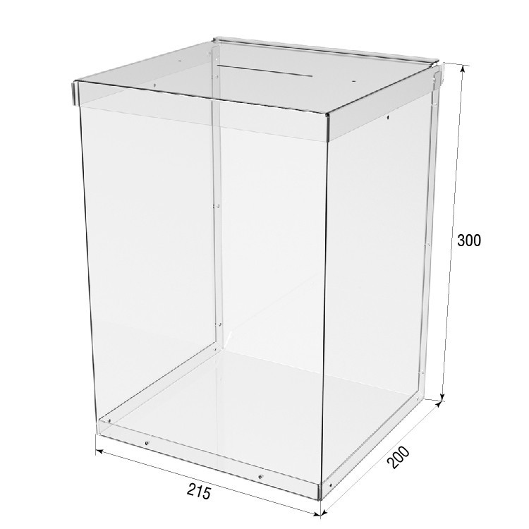 Ящик EKOSTAR без замка для пожертвований и сбора денег 215x200x300. Объем 13 литров Киев - изображение 4