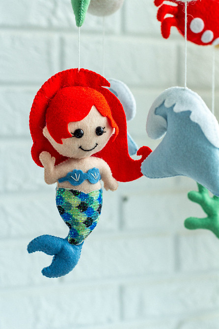 Мобіль на ліжечко WoollyFox «Русалонька» Київ - фото 6