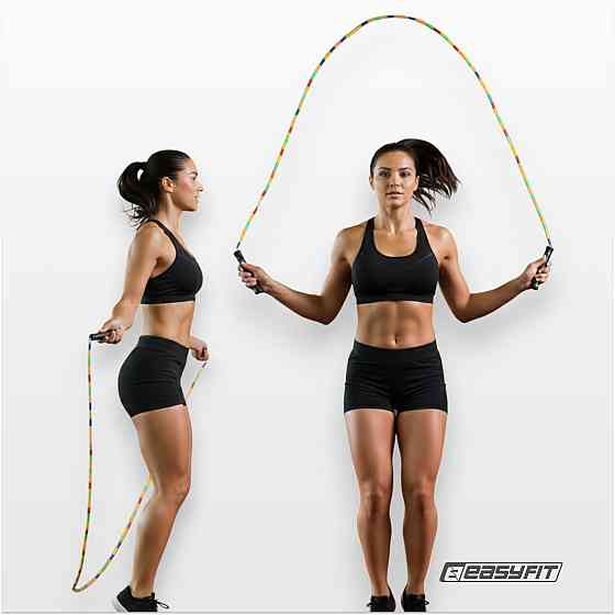 Скакалка бісерна EasyFit 2,7 м (мультиколор) Коломия