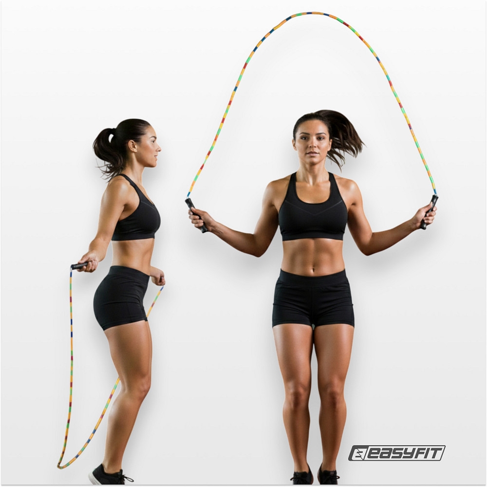 Скакалка бісерна EasyFit 2,7 м (мультиколор) Коломия - фото 5