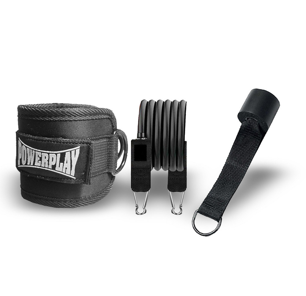 Манжета для тяги PowerPlay 4334 Ankle Strap Чорна Каменское - изображение 2