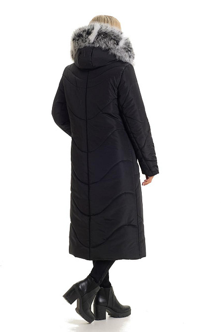 Женская зимняя куртка  пуховик пальто с натуральным мехом. 48-66р Киев - изображение 5