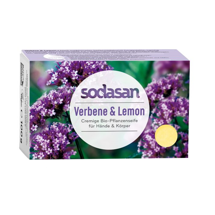 Органічне мило освіжаюче Вербена-Лимон для обличчя SODASAN 100 г Київ - фото 1