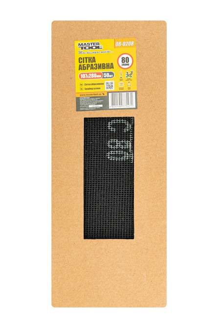 MASTERTOOL Сітка абразивна MASTERTOOL зерно 80 107х280 мм 08-0208 Коломия - фото 3