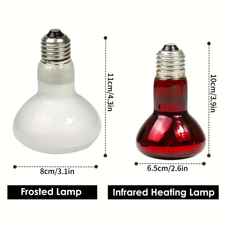 Інфрачервона лампа E27 50Вт для обігріву терраріумів Київ - фото 3